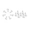 Grid Wheels Fits GD01 Series 22 x 12 Size Rims Chrome Plated Plastic Set Of 7 Equips One Wheel With Screws 1221CHINR - alternate 2